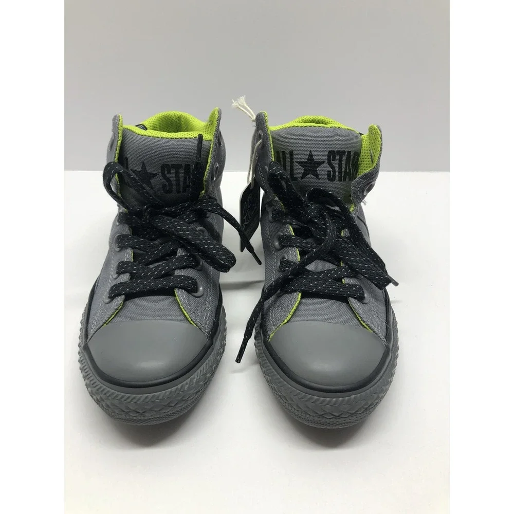 Converse‎ RARE Colorway High Top Boy's Sneakers Grey and Lime Green Mens Size 1